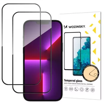 Wozinsky Full Glue Tempered Glass 2-Pack for iPhone 17, iPhone 16 Pro