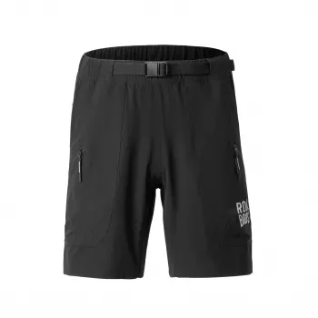 ROCKBROS YDDK015 Men's Outer Cycling Shorts with Belt, Size XL, Black