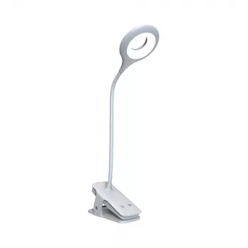 WOZINSKY Mini Wireless LED Reading Lamp with Clip and USB-C Cable - White