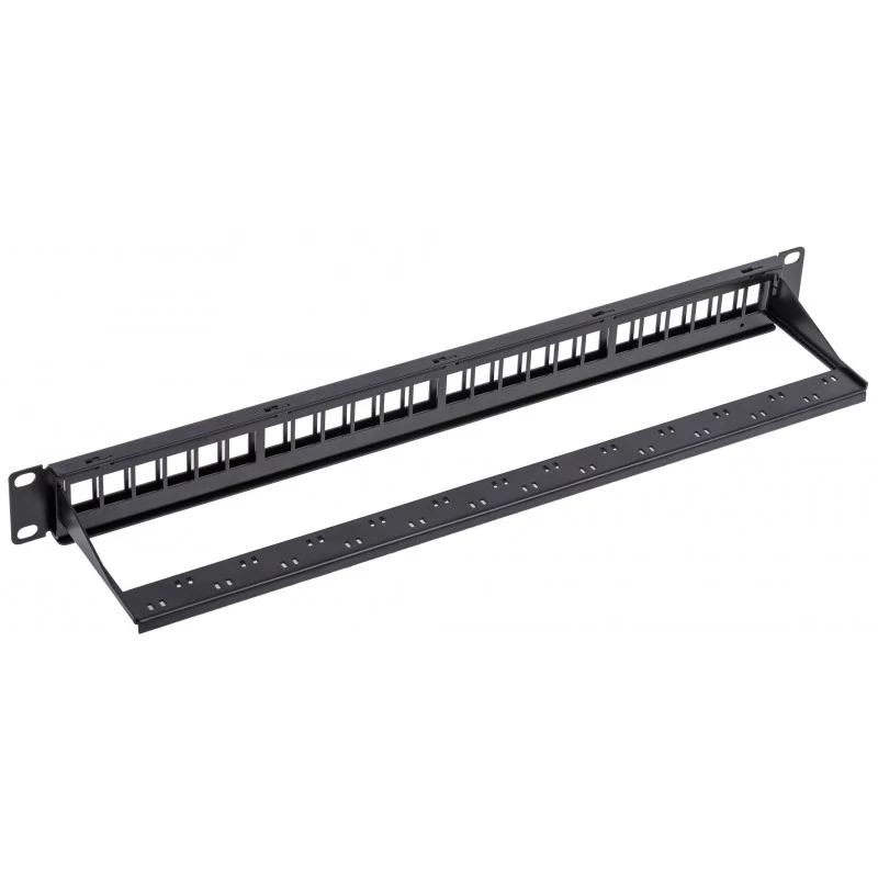NETRACK 104-20 24-Port Keystone Patch Panel 1U 19-inch Black