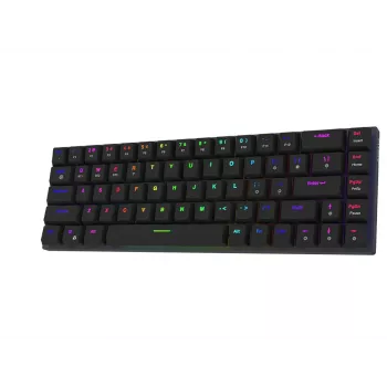 AQIRYS Agena 65% Low-Profile Wireless Mechanical Keyboard, Gateron Red Switches, Black