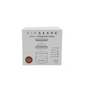 Airscape Stainless Steel Aroma Canister, Small, Brushed Copper