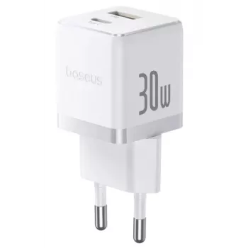 Baseus Palm 30W USB-C USB-A Wall Charger White EU Plug