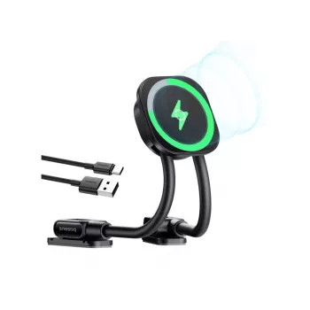Baseus PrimeTrip C03sPro Car Dashboard Mount with Wireless Charger, Adhesive Mount, Black