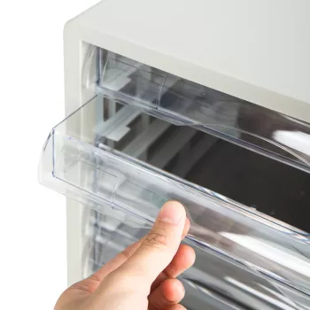 Deli Desk Drawer Unit 5 Drawers 27.5x34x26 cm Light Grey