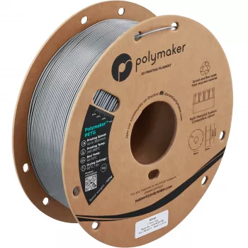 Polymaker PETG 3D Printer Filament, 1.75mm, 1kg, Silver (PB05010)