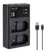 K&F Concept Dual USB Charger for Nikon EN-EL15 D7000 D7500 D850 D750