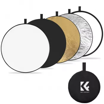 K&F Concept 5-in-1 Round Reflector 110cm with Diffuser and Carry Bag - KF18.0003