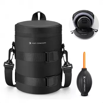 K&F Concept Waterproof Lens Pouch Large 19x12cm with Dust Blower KF13.202