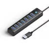 ORICO PW7U-U3 7-Port USB 3.0 Hub with USB-C Power Supply, 1m Cable, Black