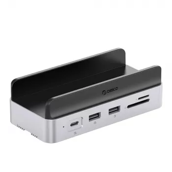 ORICO MiniDock 10-in-1 USB-C Docking Station with M.2 NVMe/SATA SSD Enclosure - Silver