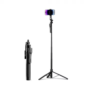 ORICO SPM215 Selfie Stick Tripod with Bluetooth 5.2 Remote Control, 360° Rotation, 1/4 inch Tripod Thread, Extendable to 72 cm, Black