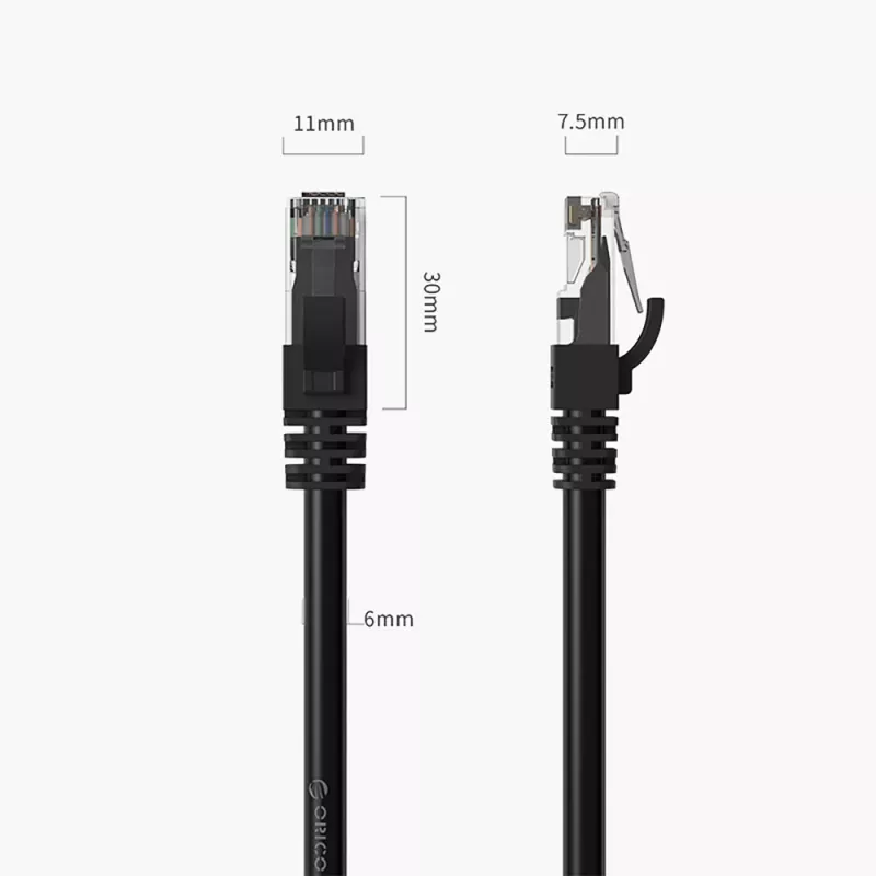 ORICO PUG-C6 CAT6 Ethernet Patch Cable 30m - Black