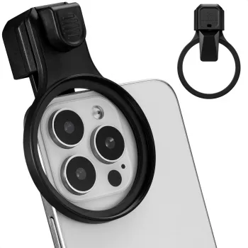 K&F Concept Smartphone Clip Holder for 58mm Filters and Lenses - Black