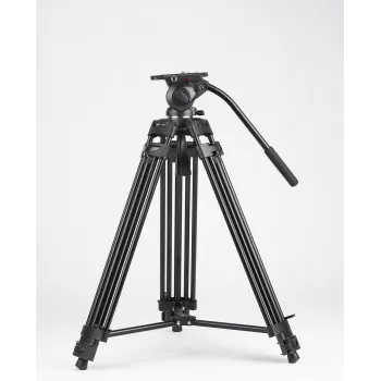 SWIT ELECTRONICS TOWER100 Aluminium Studio Tripod with Boom Arm & TH100A 3-Way Pan/Tilt Head