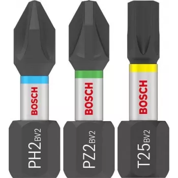 Bosch Screwdriver Bit Set PRO Impact PH2 PZ2 T20 T25 T30 x5 25-Piece (2608521U63)