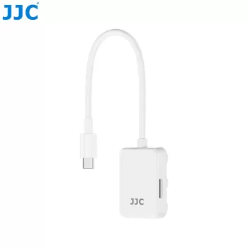 JJC PDB-UC USB-C Micro SD Card Reader with 2x USB-C Ports, Space Grey