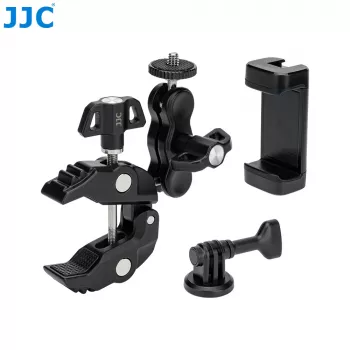 JJC Magic Arm Mounting Kit with Clamp, Phone Holder and GoPro Adapter - MFC-K1