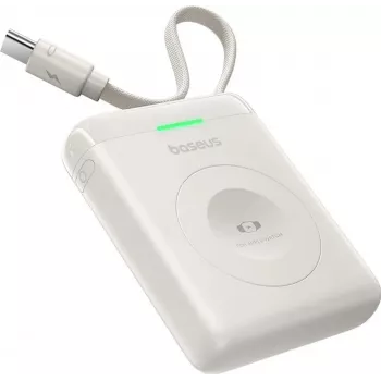 Baseus EnerFill FW11 5W Power Bank for Apple Watch with Integrated Cable - White