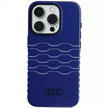 Audi IML MagSafe Case for iPhone 15 Pro 6.1 inch Navy Blue Hard Case