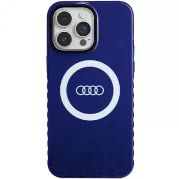 Audi IML Big Logo MagSafe Case for iPhone 14 Pro Max 6.7 Navy Blue Hard Case