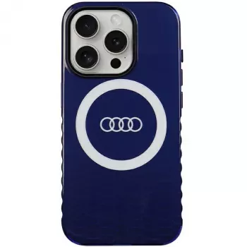 Audi IML Big Logo MagSafe Case for iPhone 15 Pro 6.1 Navy Blue Hard Case