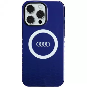 Audi IML Big Logo MagSafe Case for iPhone 15 Pro Max 6.7 Navy Blue Hard Case AU-IMLMIP15PM-Q5/D2-BE
