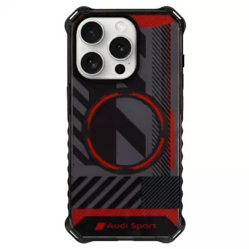 Audi IML Sport MagSafe Case for iPhone 15 Pro Max 6.7 inch Black Hard Case