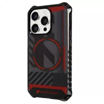 Audi IML Sport MagSafe Case for iPhone 15 Pro Max 6.7 inch Black Hard Case