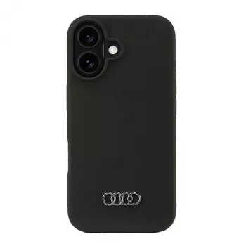 Audi Silicone Case for iPhone 16 6.1 inch - Black Hard Shell AU-LSRIP16-Q3/D1-BK