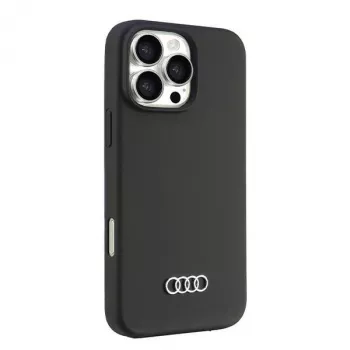 Audi Silicone Case for iPhone 16 Pro Max 6.9 inch Black Hard Case AU-LSRIP16PM-Q3/D1-BK