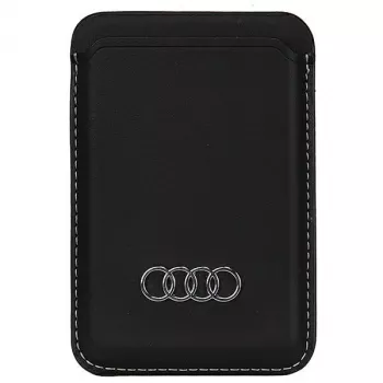 Audi Faux Leather Wallet with Card Slot Black MagSafe AU-MSCH-Q3/D1-BK