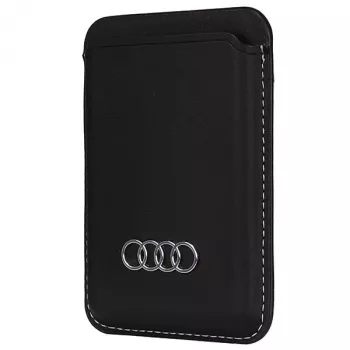 Audi Faux Leather Wallet with Card Slot Black MagSafe AU-MSCH-Q3/D1-BK