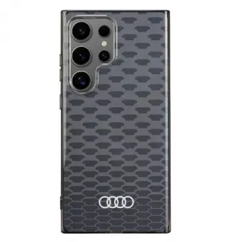 Audi IML Stitching Pattern MagSafe Case for Samsung Galaxy S24 Ultra S928 Black Hard Shell AU-IMLMS24U-Q5/D3-BK