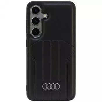 Audi Faux Leather MagSafe Hard Case for Samsung Galaxy S24, Black