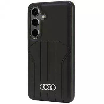 Audi Faux Leather MagSafe Hard Case for Samsung Galaxy S24, Black