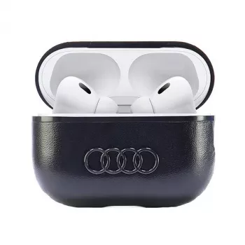 Audi Leather Big Logo AirPods Pro 2 Case Black AU-APP2-GT/D3-BK