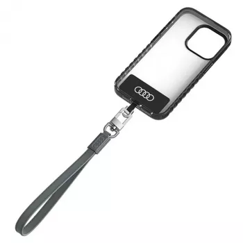 Audi Universal Phone Lanyard 28cm 10mm Leather Grey AU-HSLSL-GT/D1-GY