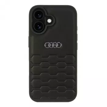 Audi Faux Leather Hard Case for iPhone 16 6.1 inch - Black