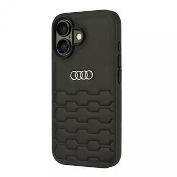 Audi Faux Leather Hard Case for iPhone 16 6.1 inch - Black