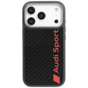 Audi R8 Carbon Fibre MagSafe Case for Apple iPhone 17 Pro, Black