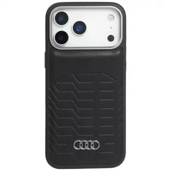 Audi GT Faux Leather MagSafe Case for iPhone 17 Pro Max Black
