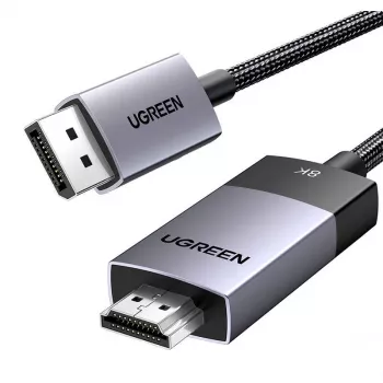 Ugreen DP115 DisplayPort to HDMI Cable, 8K 60Hz, 2m, Black