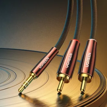 UGREEN 2x RCA (Cinch) to 3.5mm Audio Cable, 2 m, Black