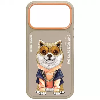 Nimmy Glasses Cool Dog Case for iPhone 17 Pro, Beige