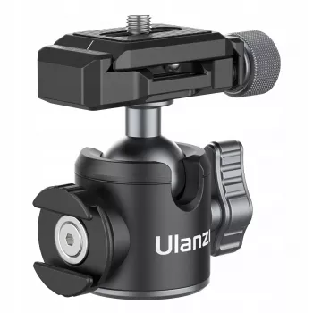 Ulanzi U-80L 3D Ball Head with Arca-Swiss Quick Release Plate, 20 kg Load, 360° Panorama Rotation, Black