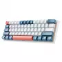 Machenike K500-B61 Wired Mechanical Gaming Keyboard, 61 Keys, Red Switch, White-Blue