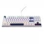 Machenike K500B-B87 Wired Mechanical Gaming Keyboard, 87 Keys TKL, Red Switch, RGB Backlight, White