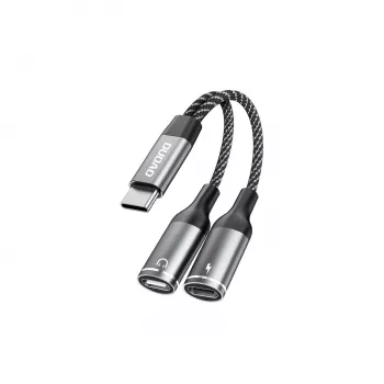 Dudao L13C+ 2-in-1 USB-C to USB-C Adapter with Audio and Charging