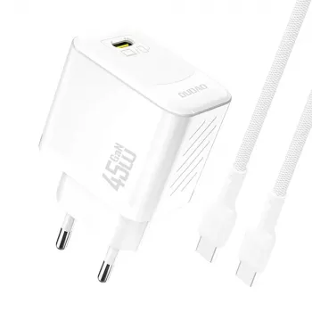 Dudao A28C 45W GaN Power Adapter with USB-C Cable - White